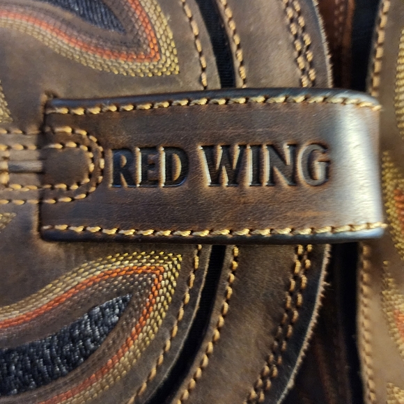 Red Wing Nubuck Rio Flex Leather Western Steel Toe Waterproof Work Boots. EUC. - Picture 4 of 13